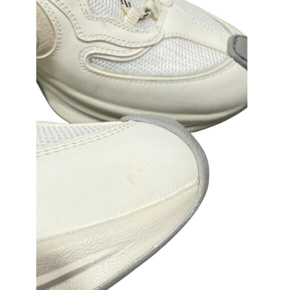Gucci Womens White Run Sneaker Beige Suede 39 9 Chunky Trending - Picture 8 of 10